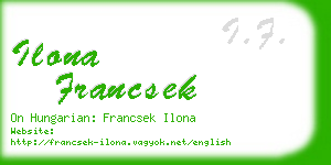 ilona francsek business card